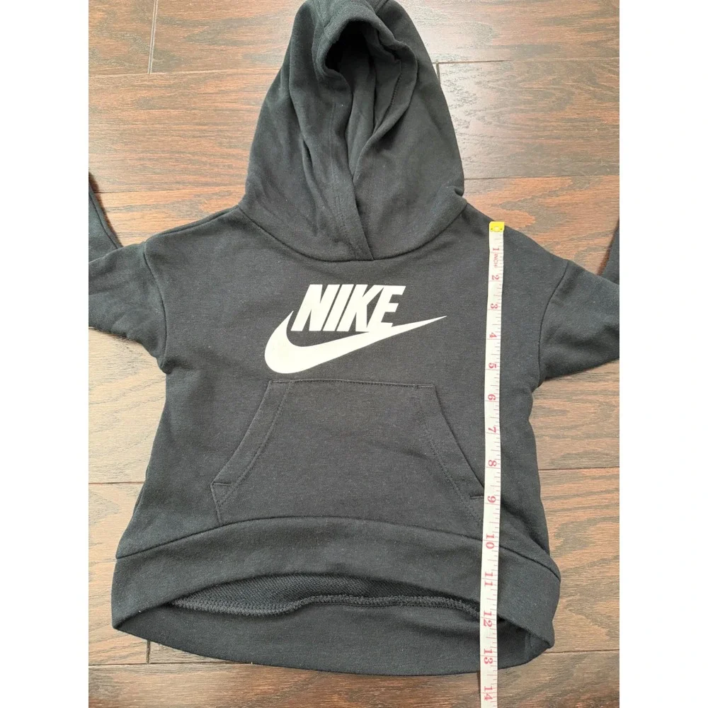 Nike Girls Black Futura Logo Pullover Hoodie Sweatshirt 2T 25K136-023 NWT